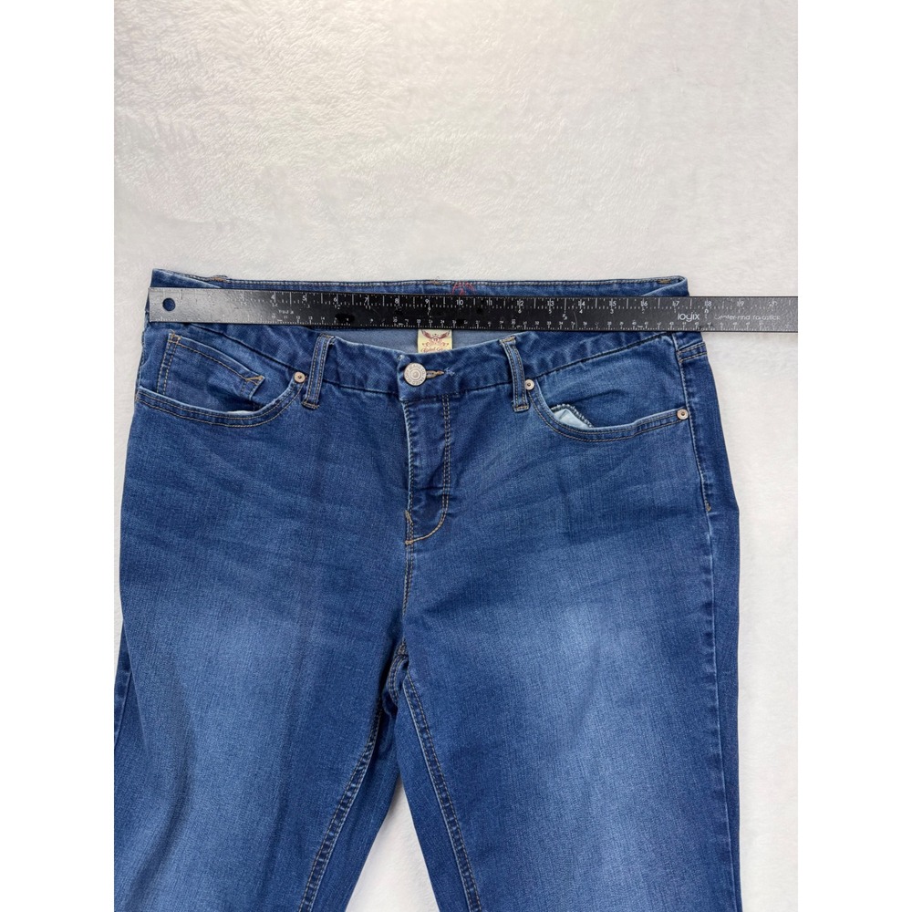 Faded Glory Womens 18P Core Bootcut Jeans Medium Wash Blue Stretch Denim Petite - Picture 3 of 6